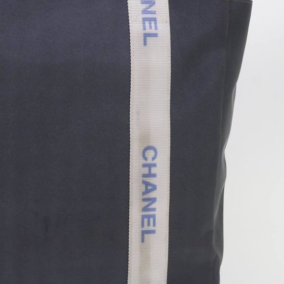 CHANEL Tote Bag Nylon Gray CC Auth yk9320 - Picture 3 of 16